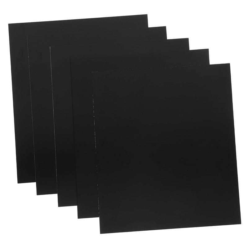 Cabilock 5pcs Black Anodized Aluminum Engraving Plates Mirror Finish Sublimation Blanks - Image 1